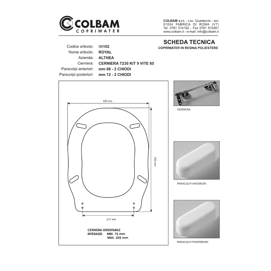 Copriwater Compatibile Royal