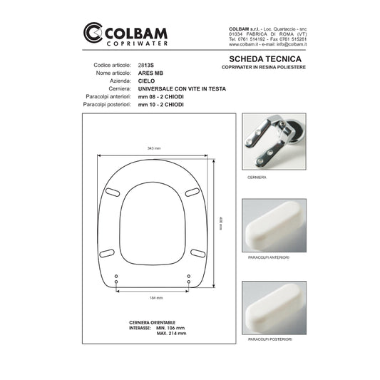 Copriwater Compatibile Ares Mb