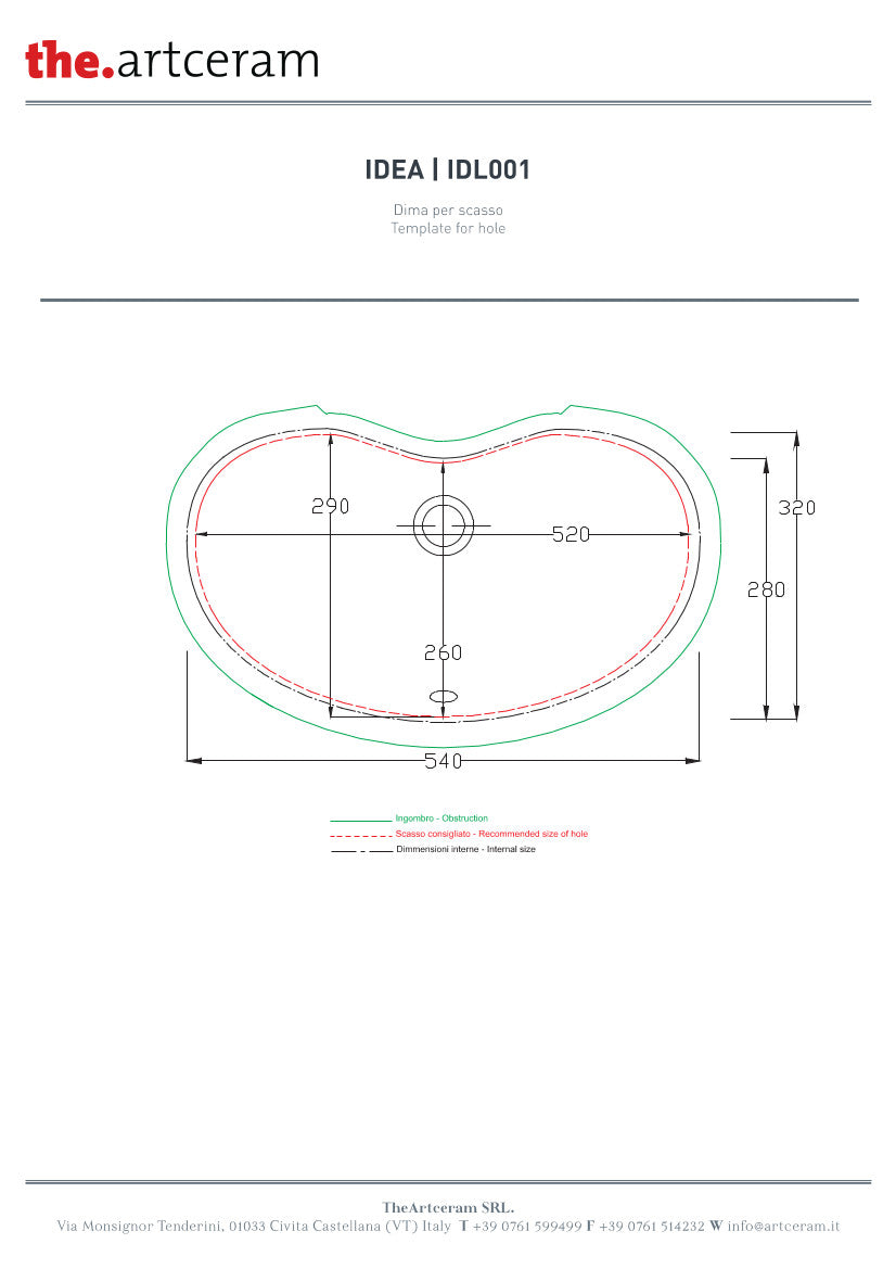 Lavabo sottopiano cm 60x37 Idea