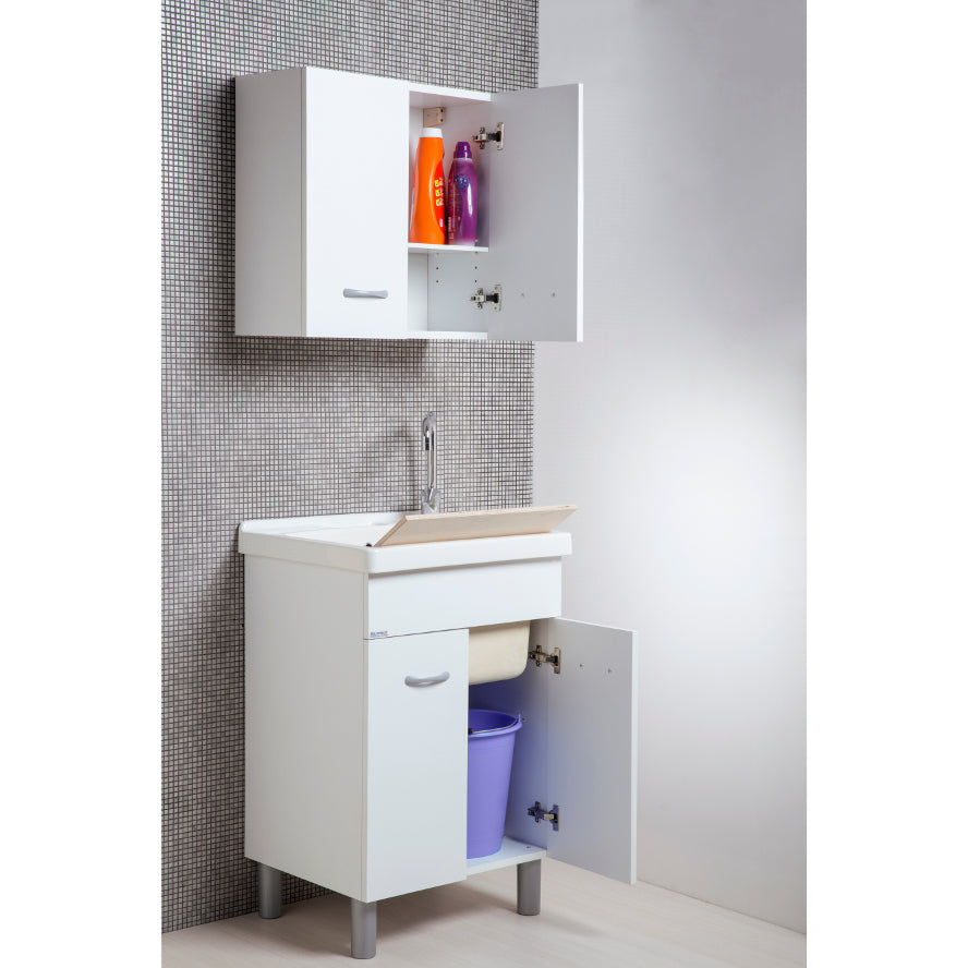 Lavatoio Oceano 60x50 con vasca in ceramica e tavola