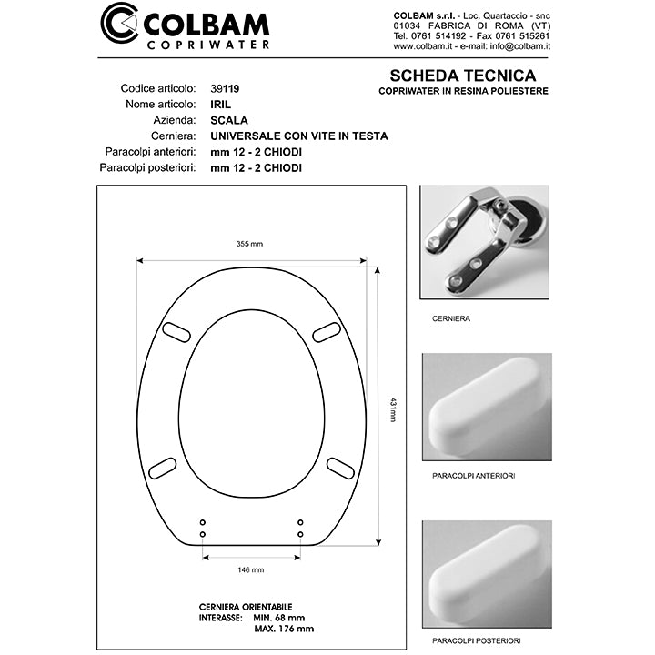 Copriwater Compatibile Iril