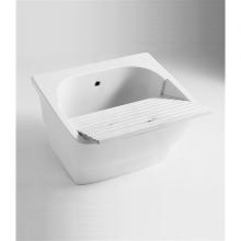 Wash-tub on shelves or supports