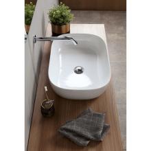 Rectangular countertop washbasin without taphole Glam