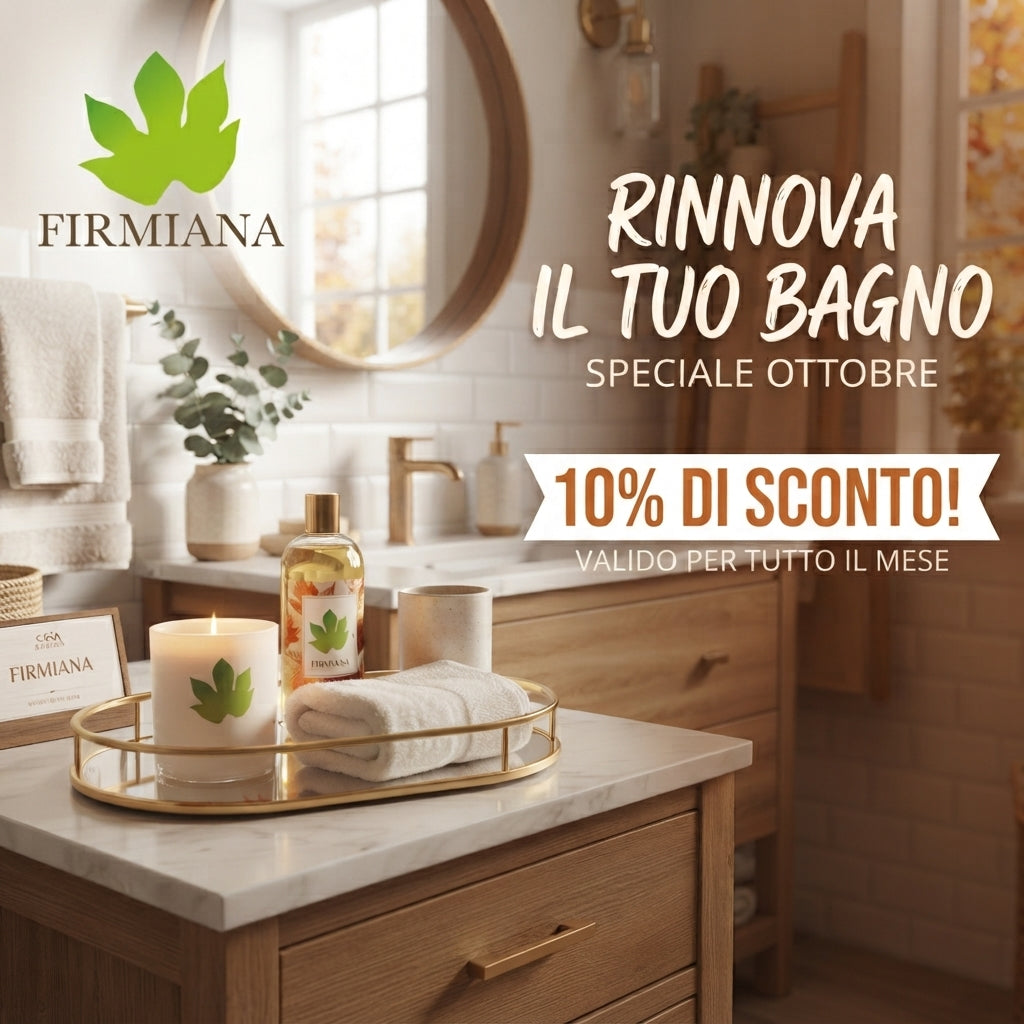 Ottobre è il mese del tuo nuovo bagno: subito -10% con Firmiana