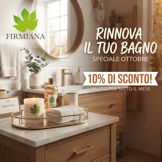 Ottobre è il mese del tuo nuovo bagno: subito -10% con Firmiana