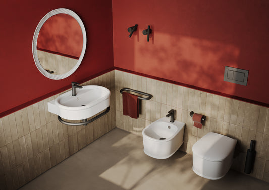 Staffa portasciugamani per lavabi cm 65 Brera