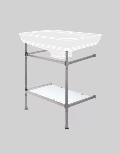 Struttura quadra con Vetro per lavabo cm 68 Civitas