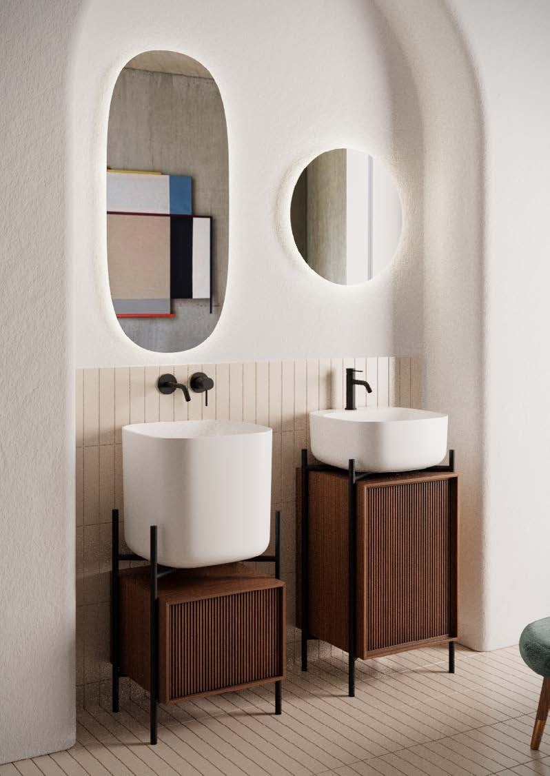 Lavabo da appoggio o sospeso Moon