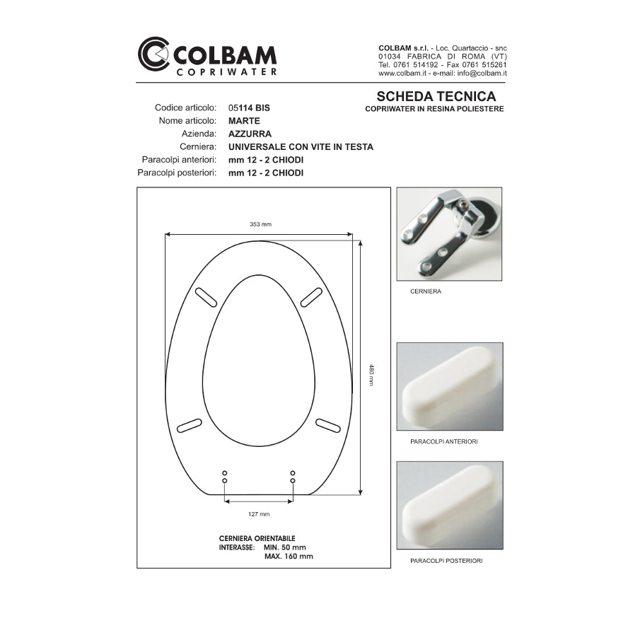 Copriwater Compatibile Marte