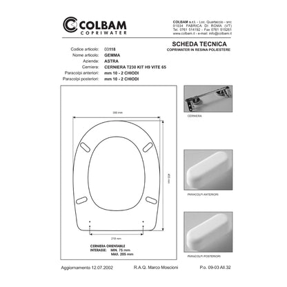 Copriwater Compatibile Gemma