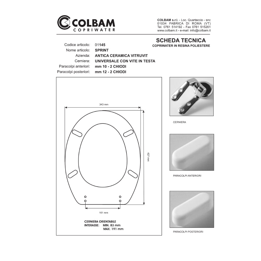 Copriwater Compatibile Sprint