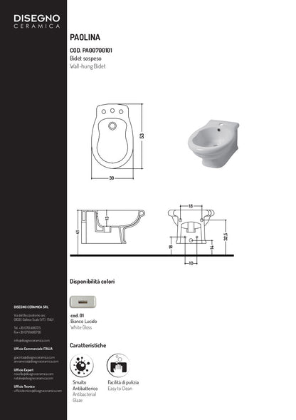 Bidet Sospeso Paolina