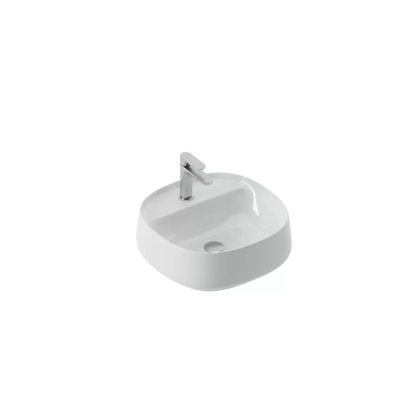 Lavabo Appoggio Quadrato Monoforo cm 45x45 Whisky