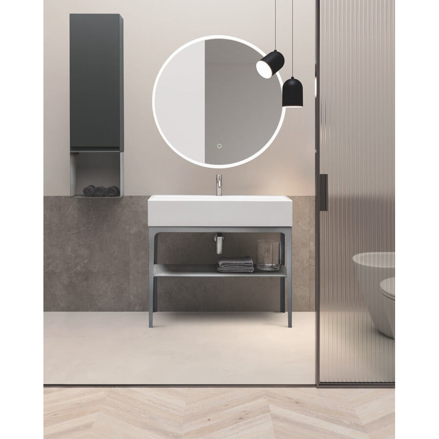 Composizione bagno Camaleo 5 colore Acciaio spazzolato