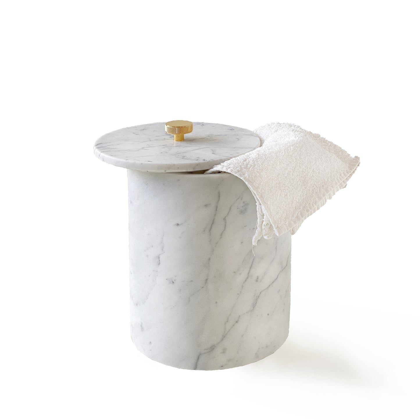 Cestino con Coperchio Apuana 2.0 Oro Opaco (Copia)