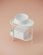 Composizione struttura con cassetto e ripiano in marmo carrara cm 85 Flair 3.0 Bianco
