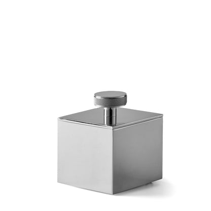 Scatola Porta Cotone Metal Tonda Cromo