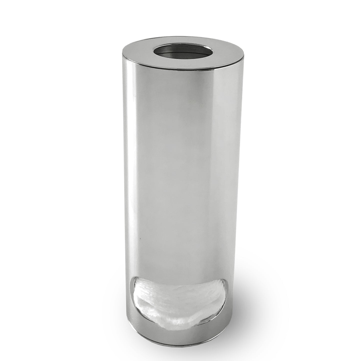 Dispenser Porta Dischetti Cotone Metal Tonda Cromo