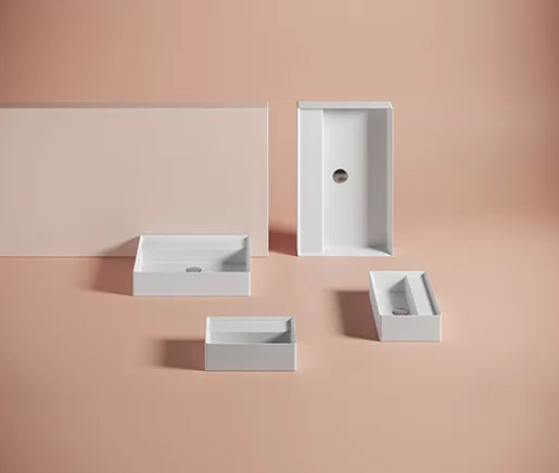 Lavabo sospeso/appoggio cm 75x48 Scalino