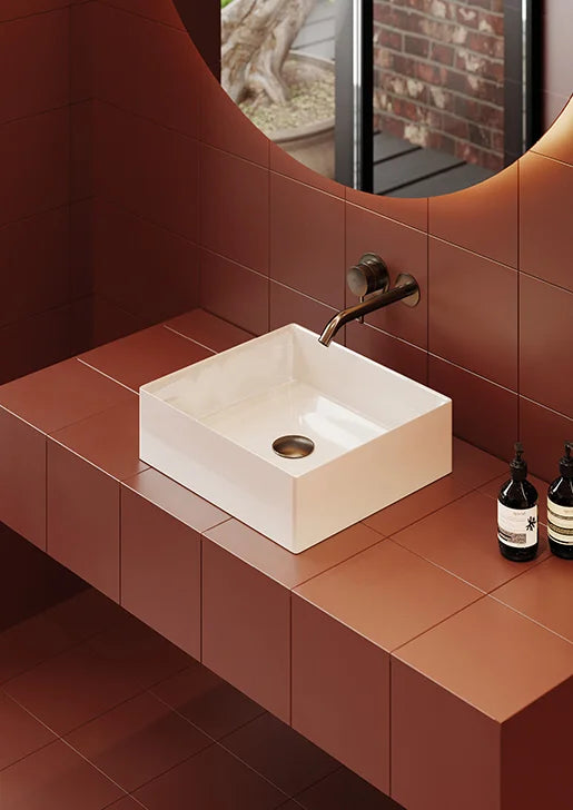 Lavabo da Appoggio Quadrato Scalino 38x38