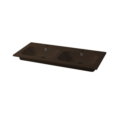 Consolle Doppiavasca da incasso cm 121x46 Qubo Square 46