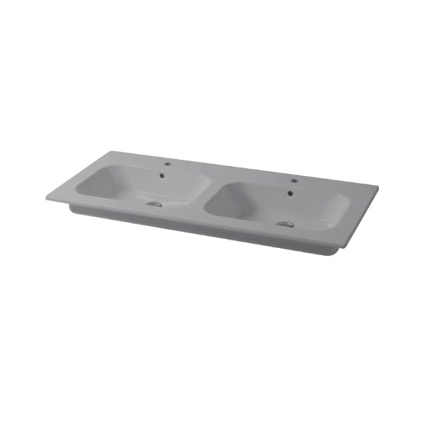 Consolle Doppiavasca da incasso cm 121x46 Qubo Square 46