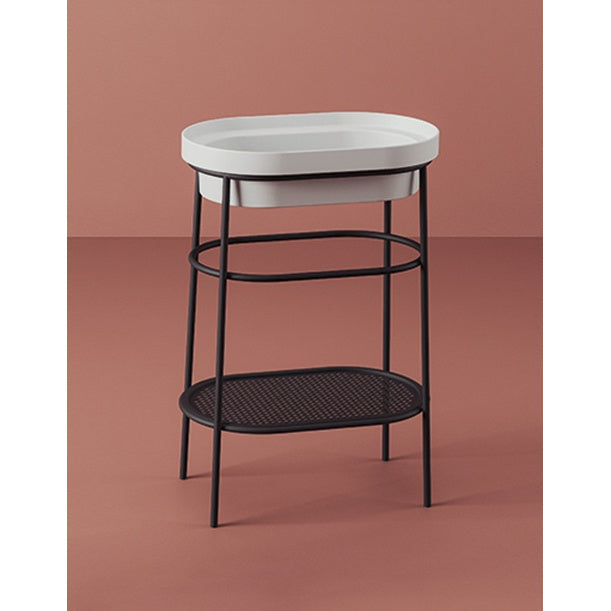 Lavabo ovale appoggio/incasso/per struttura dedicata cm 58x35 Fuori Scala
