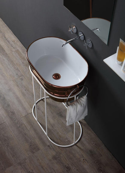 Lavabo Ovale Appoggio/Sospeso cm 60x40 Tinozza
