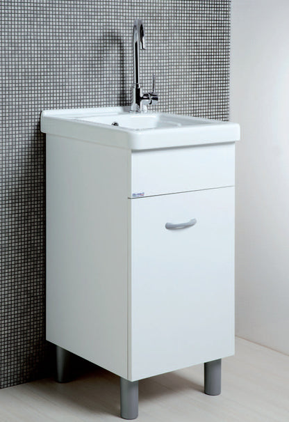 Lavatoio Oceano 45x50 cm con vasca in ceramica e foro rubinetteria