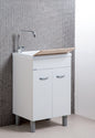 Lavatoio con mobile due ante 55x45 Sirena e vasca in ABS