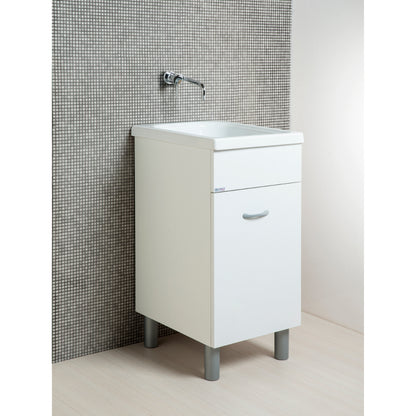 Lavatoio Oceano 45x51 cm con vasca in ceramica senza foro rubinetteria