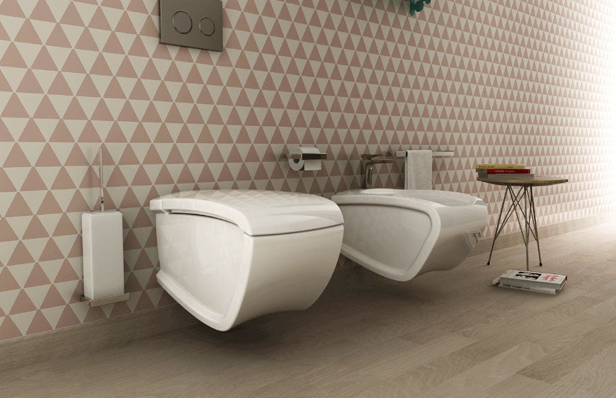 Coppia Sanitari Vaso e Bidet Sospesi Hi-Line