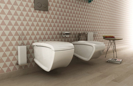 Coppia Sanitari Vaso e Bidet Sospesi Hi-Line