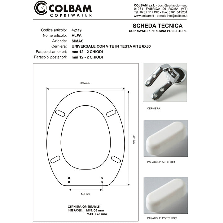 Copriwater Compatibile Alfa/Beta