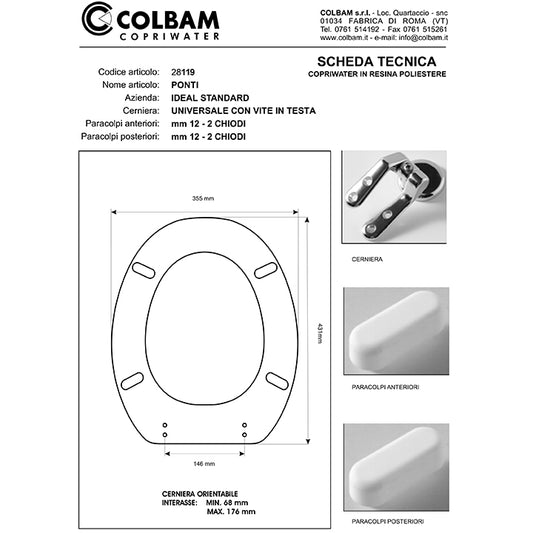 Copriwater Compatibile Ponti