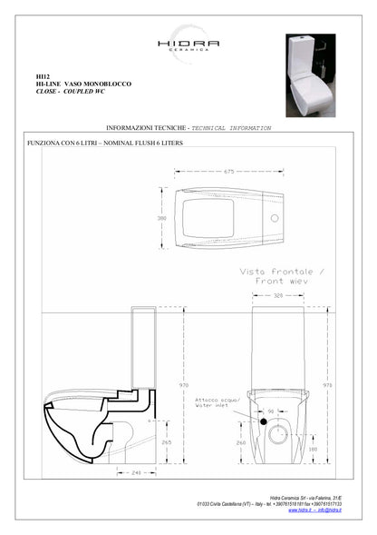 Vaso Wc Monoblocco Hi-Line