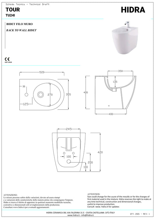 Bidet a terra Tour