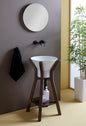 MEGAFONO WASHBASIN COMPOSITION ON HIGH FLOOR-STANDING WOODEN STRUCTURE