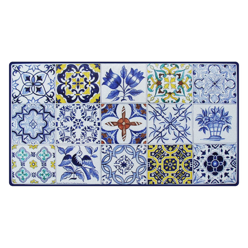 Tavolo in pietra lavica rettangolare Azulejos